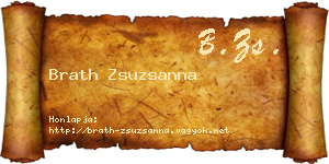 Brath Zsuzsanna névjegykártya